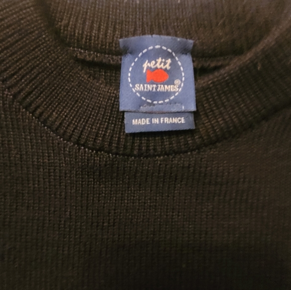 Kid's Black and White Striped Sweater / Petit Saint James - Picture 3 of 5